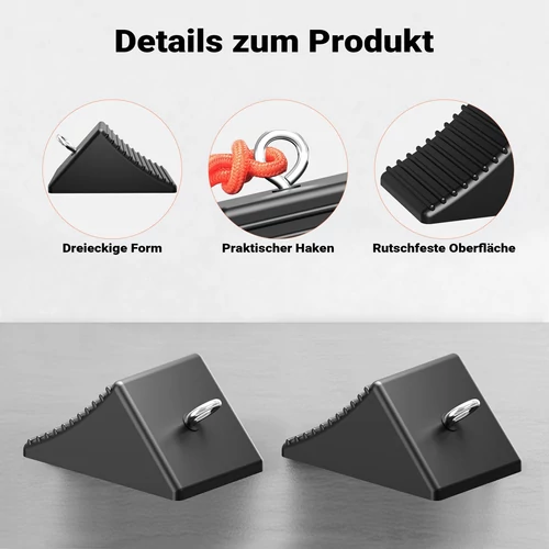 Kép 7/8 - Wiltec gumikerékék készlet – 4 db, rögzítőgyűrűvel, 205×125×100 mm