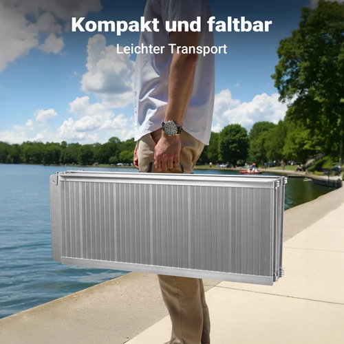 Kép 8/8 - Alumínium kerekesszék rámpa, 152 cm, 270 kg teherbírás, duplán összecsukható