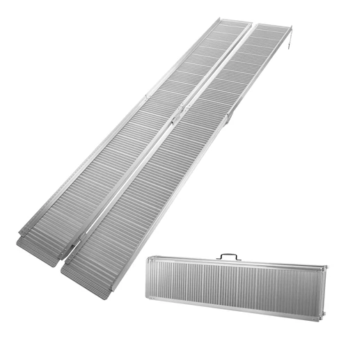 Alumínium kerekesszék rámpa, 244 cm, 270 kg teherbírás, duplán összecsukható