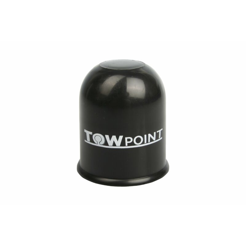 Fekete vonógömb védőkupak, fehér TowPoint logóval